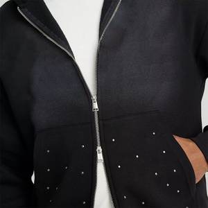 Chándales al por mayor con doble cremallera y estampado, logotipo personalizado con pedrería, ropa urbana para hombre, chándales de alta demanda, transpirables para invierno - Product Image 6