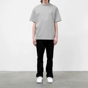 เสื้อยืดแขนสั้นสำหรับผู้ชายเสื้อยืดไหล่ตกไซส์ใหญ่ผ้าฝ้าย100% ออกแบบได้ตามต้องการ - Product Image 4