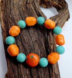 Pulseras de Cuentas de Resina de Alta Calidad, Diseño Duradero con Estilo Artístico, Uso Diario, Estilo Clásico, Brazalete, Regalos de Moda - Product Image 1