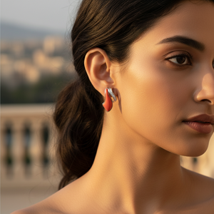 Boucles d'oreilles élégantes en argent 925 avec incrustation de zircon géométrique tendance pour les occasions de fête féminines - Product Image 2