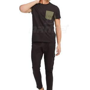 Survêtement d'été confortable pour hommes ensemble assorti avec tissu respirant été survêtement décontracté hommes deux pièces ensemble - Product Image 2