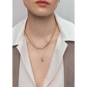 Maison Diamond Heart <b>Locket</b> Necklace with Milestone Drop Charm Stack - Product Image 2