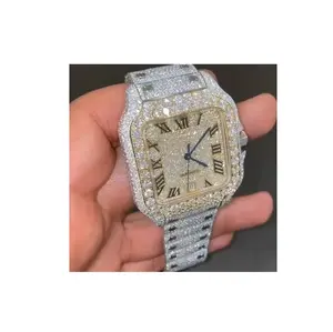 멋진 디자인의 미니멀리스트 Moissanite 다이아몬드 시계 인도에서 특별한 날을위한 남성용 스마트 시계