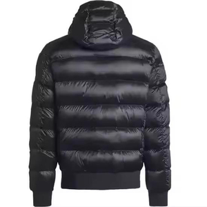 Men Custom Quilted Puffer <b>Jacket</b> Canvas Lightweight Winter Warm Outdoor Stand Collar Front Logo Breathable - Product Image 6