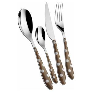 Juego de 4 cubiertos de acero inoxidable, ideal para cocina, mesa, café, uso doméstico, cubiertos chapados en color plateado, mango de tono de 2 colores en la India - Product Image 5