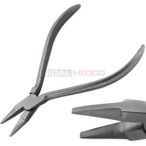 Alicates dentales profesionales de nariz plana, alicates de nariz plana para ortodoncia, fabricante a granel de acero inoxidable, instrumentos médicos - Product Image 5