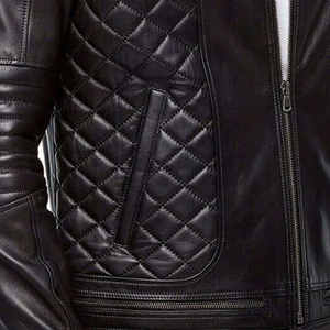 100% Original cuero hecho hombres chaqueta de cuero de moda precio más bajo chaqueta de cuero de moda para hombres - Product Image 6