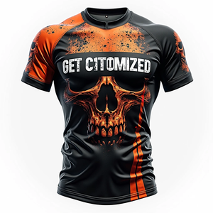 Rash Guard personalizado con gráficos sublimados y una manga de compresión flexible que se ajusta al kimono de jiu jitsu - Product Image 2