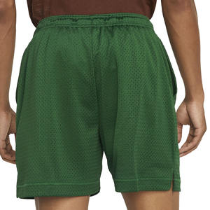 กางเกงขาสั้นตาข่ายระบายอากาศผสมโพลีเอสเตอร์สำหรับผู้ชายผ้าคอตตอนสีเขียวมีเชือกผูกกระเป๋าข้าง - Product Image 2
