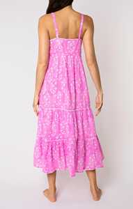 Imprimir Midi Longitud Verano Algodón Sin mangas Diseñador Hecho a mano Moda Ocasión Desgaste Vestido de mujer - Product Image 4