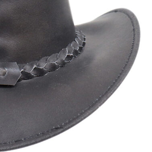 Sombreros de cuero occidental de alta calidad para pesca y viajes al aire libre Casual Cowboy correa ajustable Ranch Wear accesorio - Product Image 5