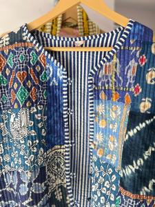 Chaquetas acolchadas de retazos de algodón estilo bohemio Otoño Invierno chaqueta abrigo Streetwear Boho acolchado chaqueta Reversible - Product Image 5