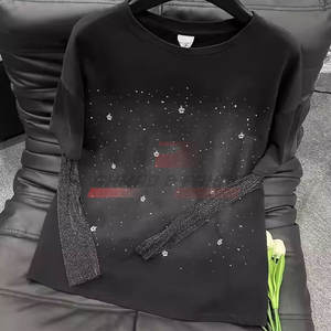 เสื้อสเวตเชิ้ตผู้ชายคุณภาพสูง ประดับคริสตัล สำหรับฤดูหนาว ระบายอากาศได้ดี แขนยาว สไตล์ลำลอง โดดเด่นไม่ซ้ำใคร - Product Image 1