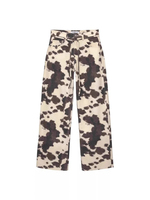 HOUZHOU Jeans vintage à imprimé vache pour femmes, Y2k, baggy, hip hop, denim délavé, pantalon grunge rétro, streetwear, jeans à jambes larges, esthétique