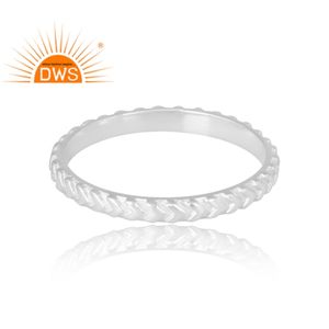 Nuevo diseño de patrón, anillo de banda de Plata de Ley 925 para mujer, joyería de diseño personalizado para mujer, regalo para ella. - Product Image 4