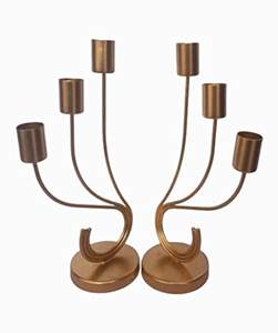 Stylish Slim Metal <b>Candle</b> <b>Stand</b> for Elegant Christmas Interior Decor for Weddings and Premium Tabletop Displays - Product Image 4