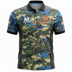 Camiseta Polo de Motocross de Manga Corta para Hombre, Impresión Digital Personalizada, Talla Grande, Transpirable, de Secado Rápido, para Motociclismo y Automovilismo - Product Image 4