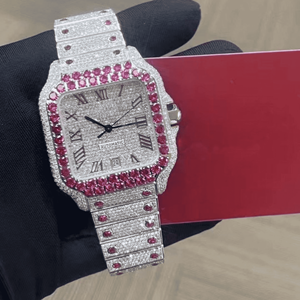 Reloj Iced Out Moissanite Bust Down - Regalo Geométrico Brillante - Product Image 1