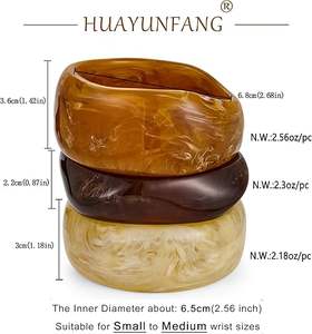 Bracelet en résine intégrée florale style artificiel pour les festivals de printemps et les célébrations bohèmes en vente - Product Image 3