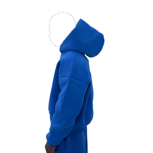 Sweat à capuche surdimensionné personnalisé, coupe ample, 500 g/m², poids lourd, 100 % coton molletonné, pull d'hiver, séchage rapide, respirant, pour homme - Product Image 4