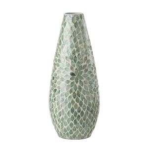 Vase de sol en rotin incrusté de haute qualité, décoration moderne pour la maison, style neutre classique, OEM, décoration de table et de sol, fait main au Vietnam - Product Image 4