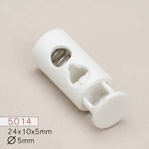 Venta al por mayor de fábrica: Cierres de cordón de plástico ABS sin níquel, personalizados, con un solo orificio o doble orificio, tipo muelle, para bolsas con cordón. - Product Image 2