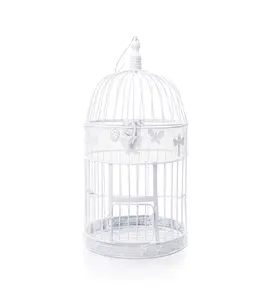 Simple petite cage à oiseaux en forme de cylindre fil métal petit oiseau perroquet cage créative maison vivant décoratif suspendu Cage à oiseaux