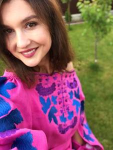 Ukraine à la mode Floral brodé ballon manches Mini longueur courte élégante robe Ukraine avec ceinture - Product Image 3