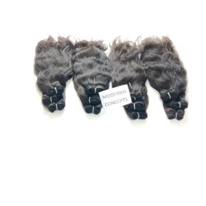 Extensiones de cabello humano ondulado negro sedoso vietnamita cutícula cruda alineada virgen paquete sin procesar materia prima natural cabello humano - Product Image 2