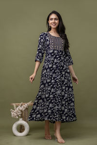 เสื้อคลุมยาวงานปักลวดลายโดรีแบบอินเดีย - Product Image 4