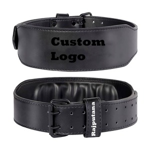 เข็มขัดยกน้ำหนัก4นิ้วแบบกำหนดเองเข็มขัดออกกำลังกายหนังวัวซ่อนพร้อมเหล็กสำหรับใส่เข็มขัดหนังรัดเอวด้านหลังเพื่อความปลอดภัยโลโก้ - Product Image 6