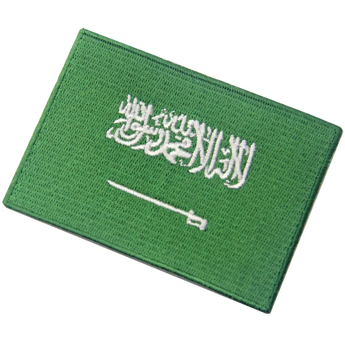 Bandiera dell'arabia saudita Patch Iron-on ricamato, bandiera dell'arabia saudita ricamata, bandiera dell'arabia saudita ricamata