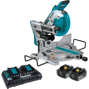 Sierra ingletadora compuesta deslizante de doble bisel de 10 pulgadas 36V (18V x2) sin escobillas con kit láser y alimentación por batería - Product Image 6
