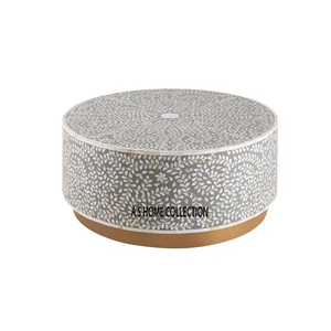 Best Design Round Shaped Metal Mother of Pearls Coffee Table Premium Quality American Style Home Cafe Villa Decor Use - Product Image 5