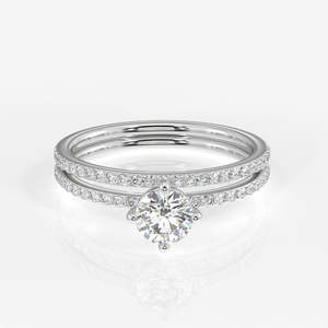 Handmade 18K Yellow Gold <b>Ring</b> with Round Cut Lab Grown Diamond Engagement Hip-hop Style IGI Certified - Product Image 4