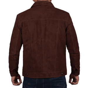 Chaqueta de Motociclista para Hombre, de Cuero Genuino, para Invierno, Corte Ajustado, Cuello Alto, Cortavientos, Delgada - Product Image 2