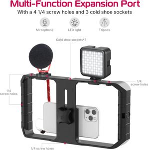 Empuñadura Estabilizadora de Video para Teléfono, Soporte de Trípode para Videomaker, Cineasta y Videógrafo - Product Image 2