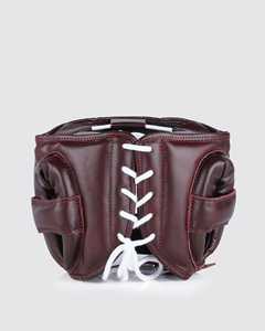 Protector de cabeza de protección de boxeo profesional Cuero genuino de calidad premium Personalizar Protector de cabeza de boxeo de cara completa. - Product Image 2