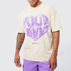 OEM Camiseta 100% algodón de gran tamaño sublimación camiseta de peso pesado personalizado espuma 3D pantalla Logo hombres Puff impresión camiseta - Product Image 1