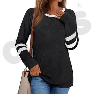 Camiseta Casual Extra Grande Personalizada para Mujer, Jersey de Alta Calidad con Logotipo Bordado, Diseño Sólido, Talla Grande - Product Image 1