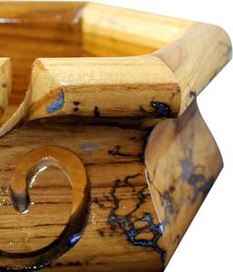 Grand bol en fil de bois en résine Lichtenberg fait à la main Qualité supérieure Qualité supérieure pour le tricot - Product Image 2