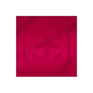 Pañuelo Cuadrado de Seda Jacquard Fucsia con Diseño de Rayas - Product Image 1