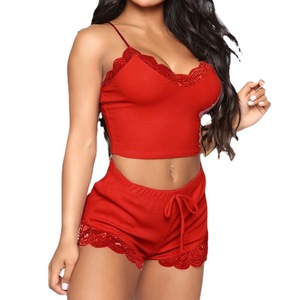 Conjunto de Pijama Bandeau Moderno <span class=keywords><strong>y</strong></span> Sexy, Estilo de Mujer, Dos Piezas de Encaje con Adornos, Pijama para Estar en Casa - Product Image 5