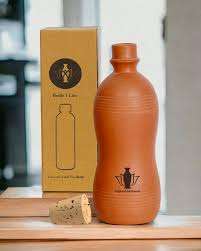 Wholesale Eco-Friendly Handmade Clay Terracotta <b>Water</b> <b>Bottle</b> <b>with</b> Lid for Keeping <b>Water</b> Cool Over Long <b>Time</b> From India - Product Image 6