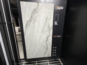 Azulejos vitrificados de porcelana de calidad de grado AAA de 800x1600mm superficie pulida esmaltada Super brillante antideslizante Firebrick Villa Interior - Product Image 2