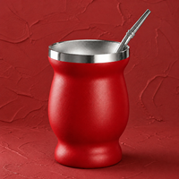 Tasse à Yerba Maté en Gros de 240 ml, Gourde à Maté en Acier Inoxydable pour Marques de Thé et Chaînes de Magasins