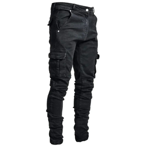 New <b>Elastic</b> Breathable Eco-Friendly Lightweight Men's Denim <b>Jeans</b> High Quality Winter Wear OEM Slim Fit Custom Size - Product Image 4