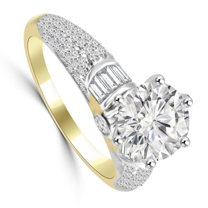 Igi Certified CVD HPHT Lab Grown Diamond 14K <b>Solid</b> Gold Eternity Wedding Band Ring Men's Party Ring - Product Image 5
