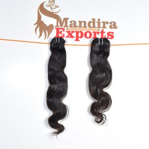 Extensiones de cabello humano indio de templo sin procesar 100%, paquetes vírgenes crudos, cutícula alineada, extensiones de cabello humano Natural tejido - Product Image 4