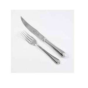 Venta caliente diseñador de acero inoxidable plateado con mango largo Rectangular antiguo en relieve cuchillo de mantequilla de lujo cubiertos - Product Image 3